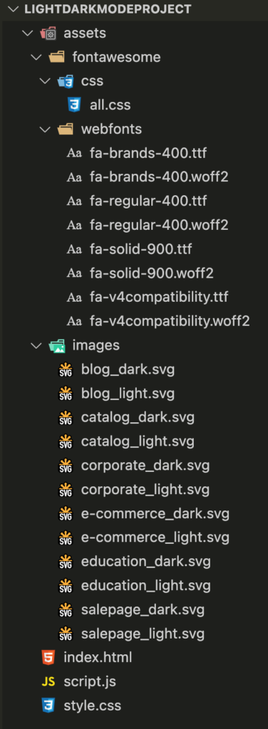 light and dark mode folder