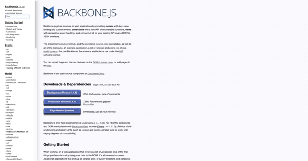 BackboneJs matterdevs