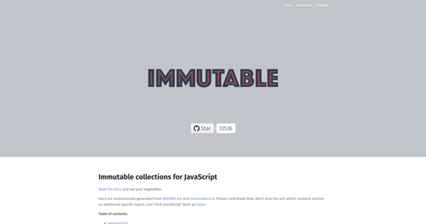 immutable javascript library